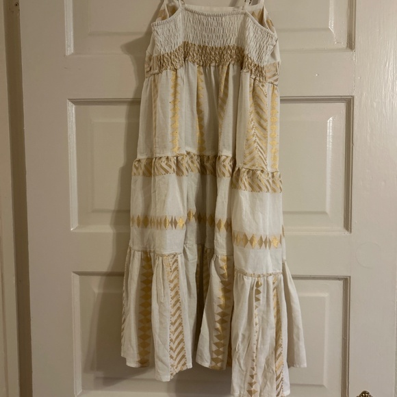 Kasia Gold and Cream Printed Mini Dress - Picture 2 of 2
